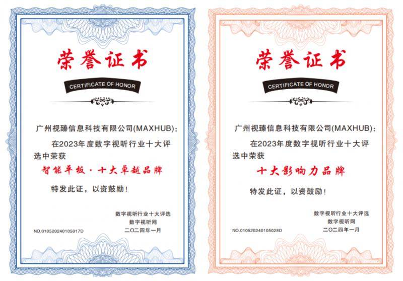再获行业认可，MAXHUB荣获多项全国性大奖