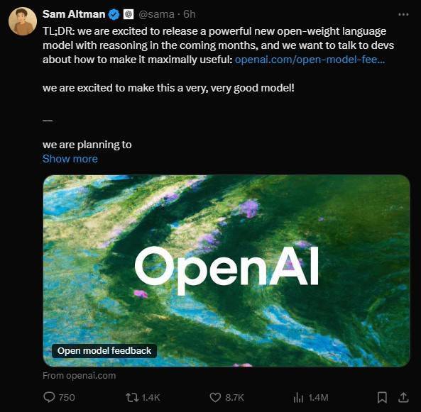终于被DeepSeek逼出来了，OpenAI即将发布开源模型