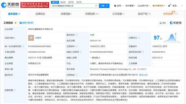 赛力斯阿维塔入股华为引望公司 徐直军任华为引望公司董事长